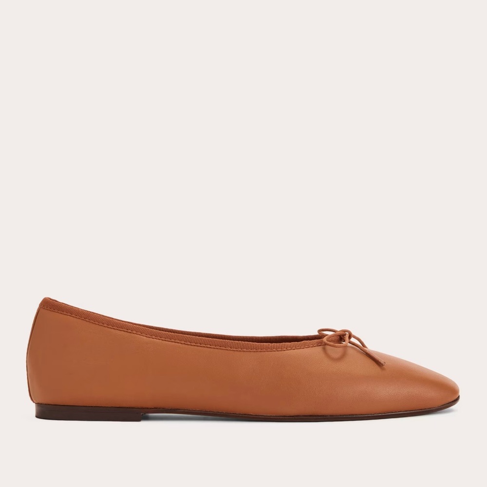 Everlane Tan Leather Ballet Flats Size 7